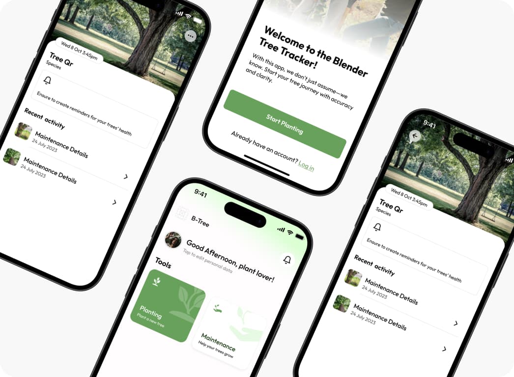 A tree management app designed for arborists to streamline planting records and growth tracking